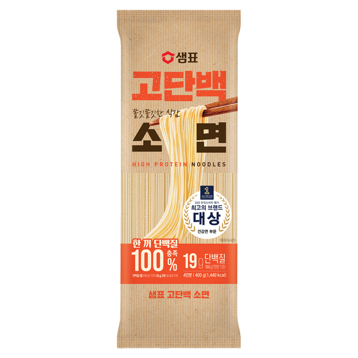 샘표 고단백 소면, 1개, 400g 대표 이미지 - 고단백 식품 추천