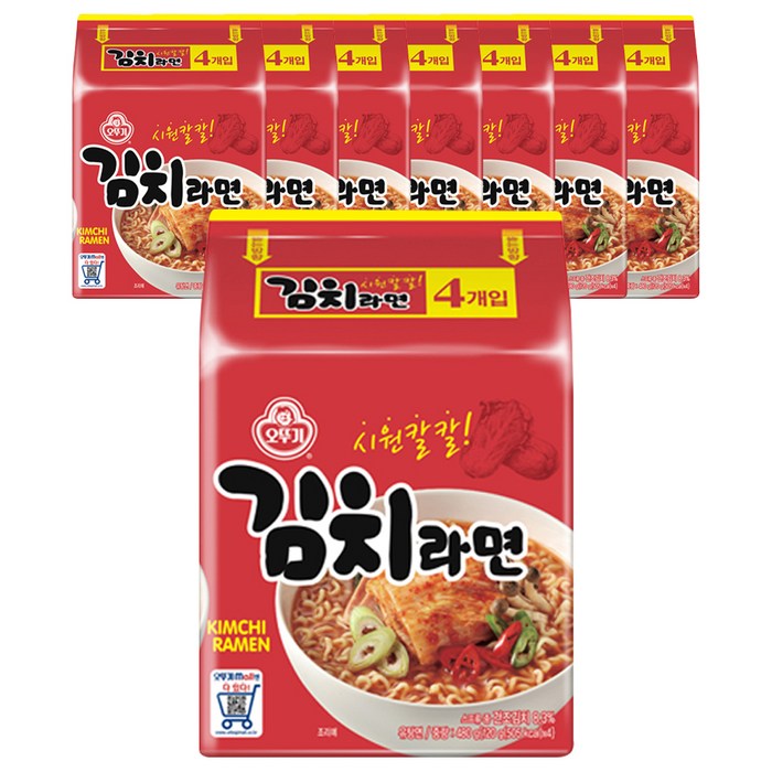 오뚜기 김치라면 120g, 32개 대표 이미지 - 제일 싼 라면 추천