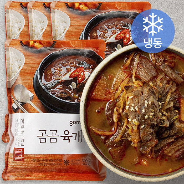 곰곰 육개장 (냉동), 600g, 4개 대표 이미지 - 양평해장국 추천