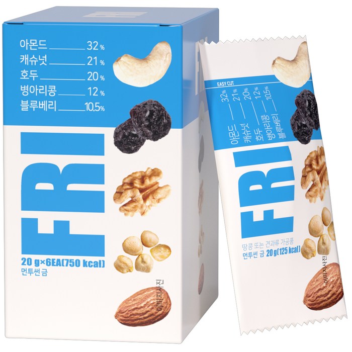 바프 먼투썬 매일견과 금 6p, 120g, 1개 대표 이미지 - 바프 식단 추천