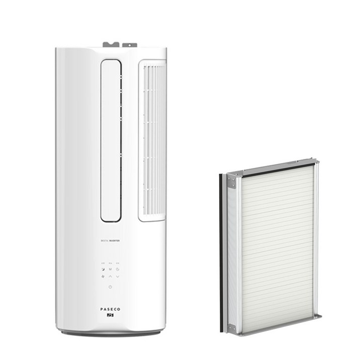 파세코 싱글인버터 창문형 에어컨 올화이트 PWA-3250W + 모헤어 추가키트 56cm 방문설치, 일체형 대표 이미지 - 파세코 싱글인버터 추천