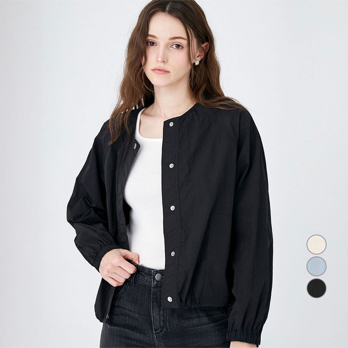 ELLE PARIS 노카라 경량 바람막이 자켓