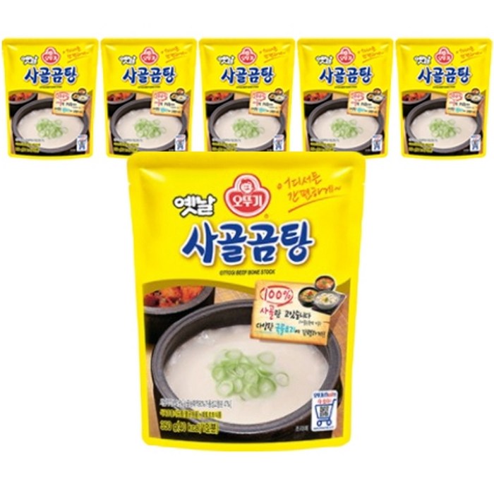 오뚜기 옛날 사골곰탕 국물, 350g, 6개 대표 이미지 - 자취요리 추천