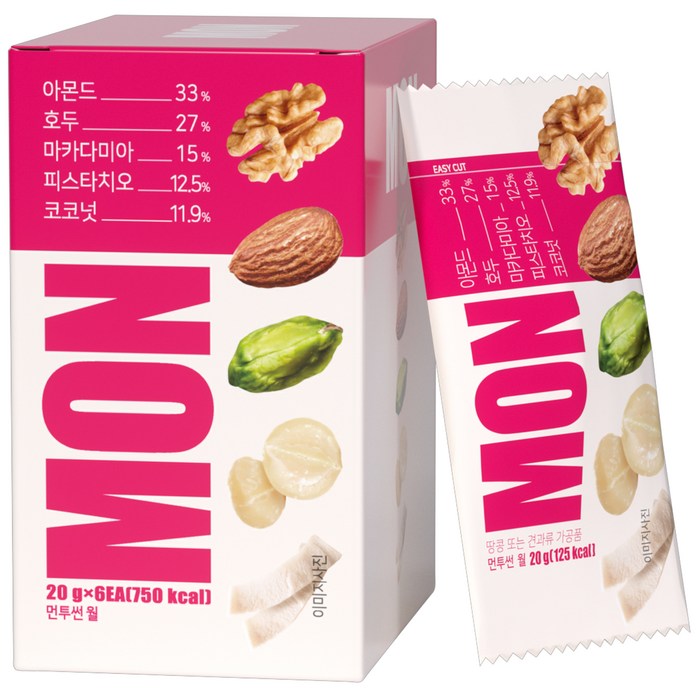 바프 먼투썬 매일견과 월 6p, 120g, 1개 대표 이미지 - 바프 식단 추천