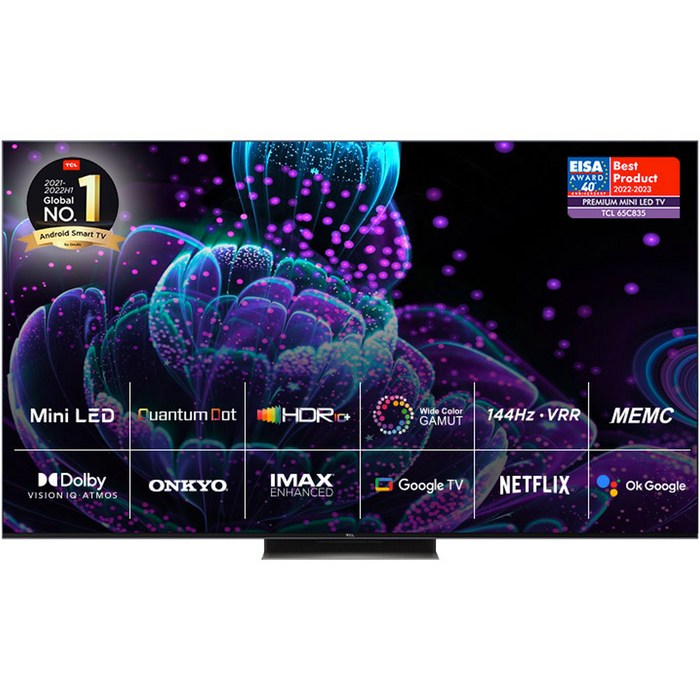 TCL 안드로이드11 4K Mini LED TV, 165cm(65인치), 65C835, 스탠드형, 방문설치 대표 이미지 - 미니 LED TV 추천