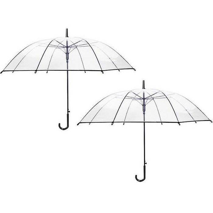 두발로 투명 자동 장우산 2p 대표 이미지 - 가벼운 우산 추천