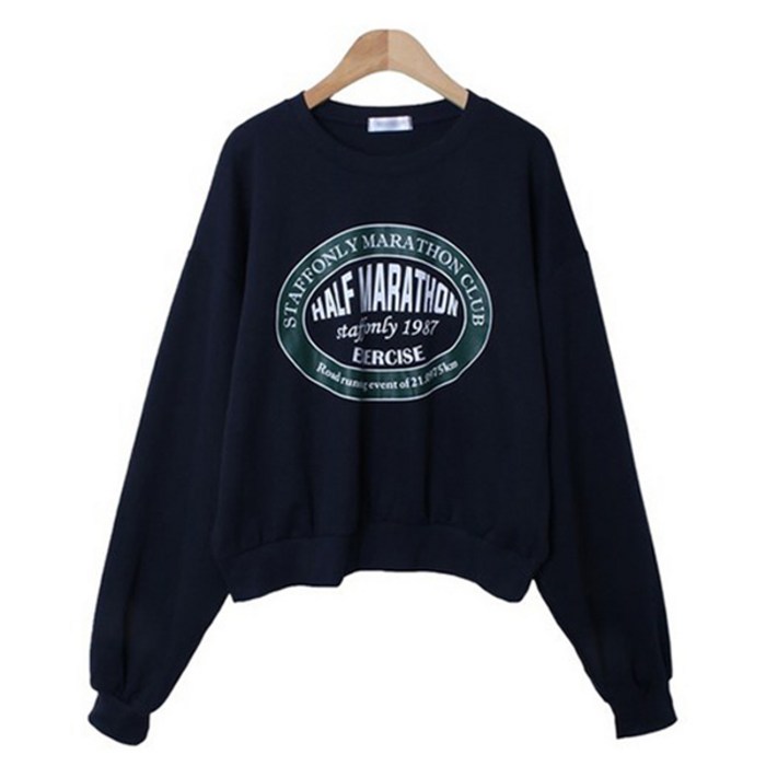 시크블랙 이디비 스포티 레터링 프린팅 가오리핏 보온 맨투맨 cpt15831k49