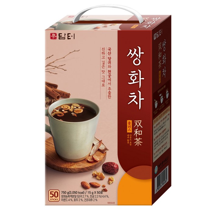 담터 쌍화차 플러스, 15g, 50개입, 1개 대표 이미지 - 국산차 추천