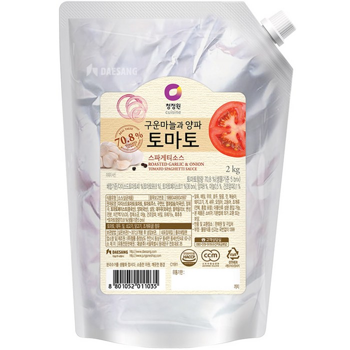 청정원 토마토 스파게티소스, 2kg, 1개 대표 이미지 - 볼로네제 추천