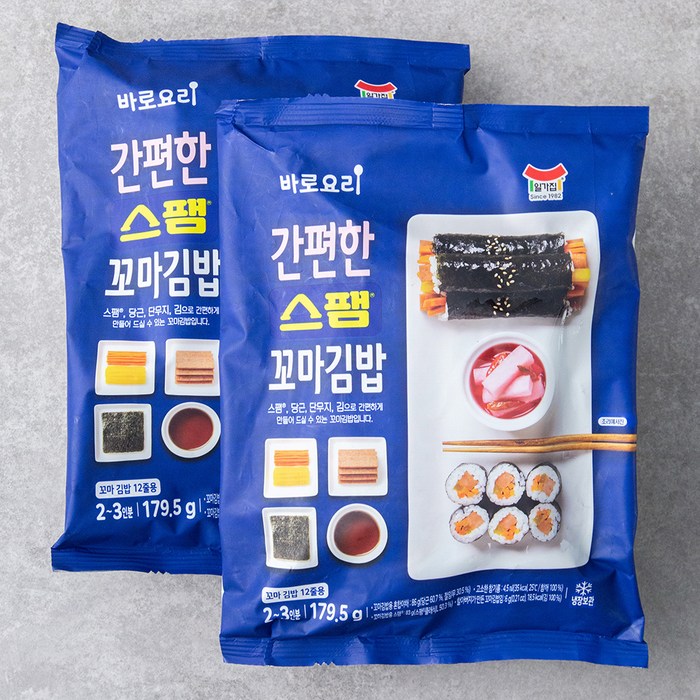 일가집 바로요리 스팸 꼬마김밥, 179.5g, 2개 대표 이미지 - 맛있는 음식 추천