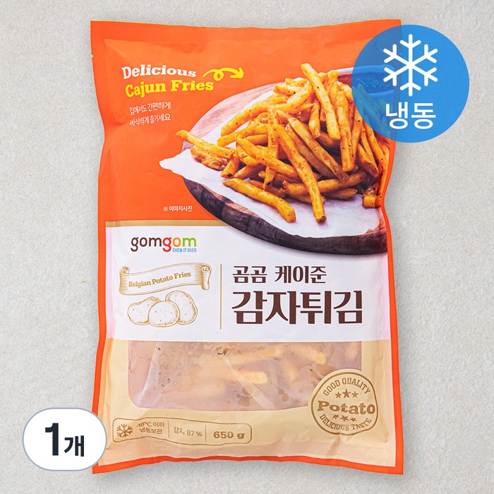 곰곰 케이준 감자튀김(냉동), 650g, 1개 대표 이미지 - 감튀 추천