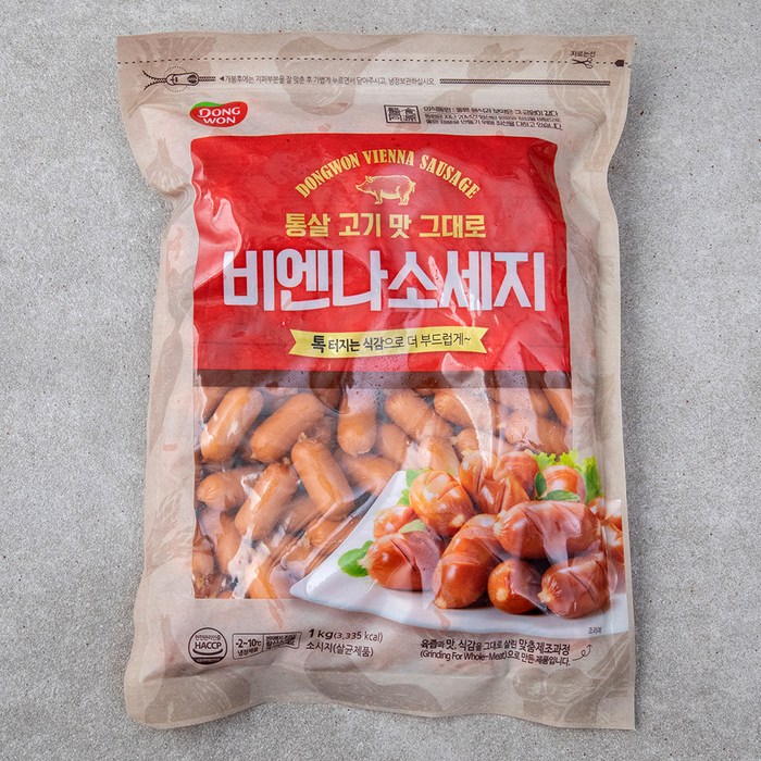 동원에프앤비 비엔나소시지, 1kg, 1개 대표 이미지 - 도시락 반찬 추천