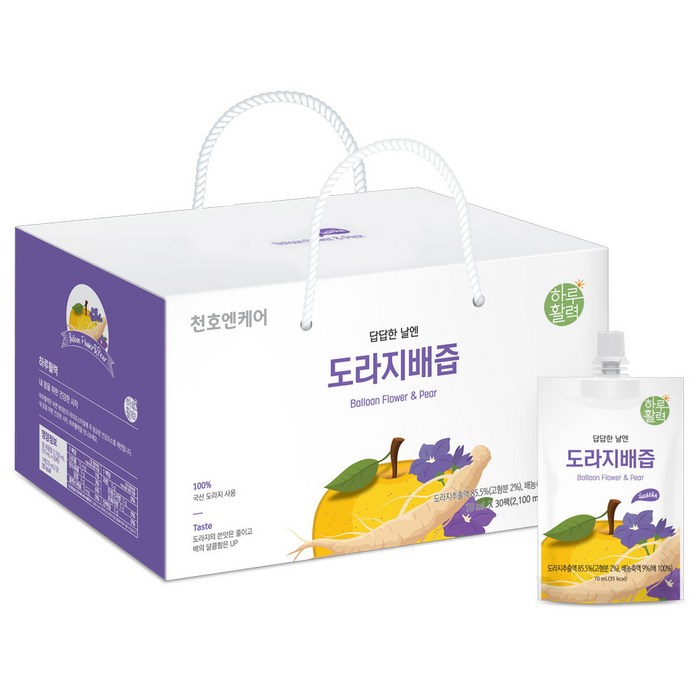 천호엔케어 하루활력 답답한 날엔 도라지배즙, 70ml, 30개입 대표 이미지 - 배도라지즙 추천