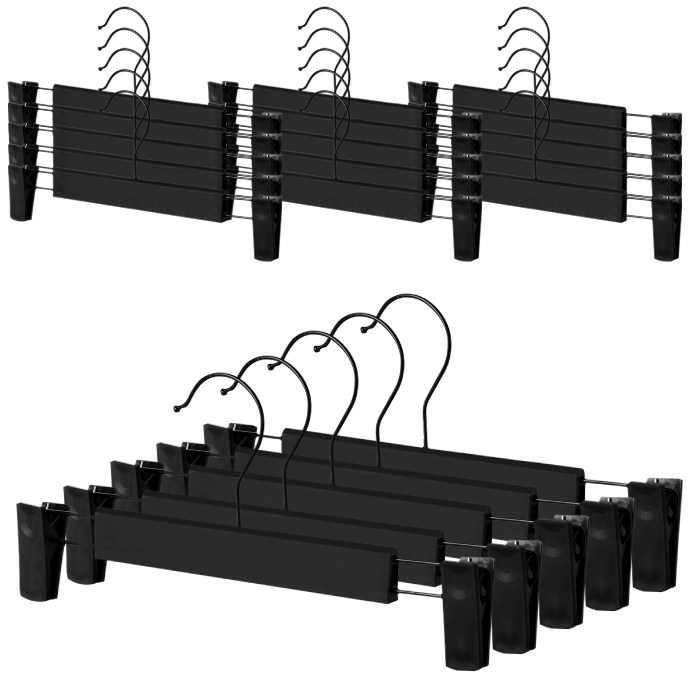 생활공식 논슬립 패킹 바지걸이 고급형, 20개, 블랙 대표 이미지 - 바지걸이 추천