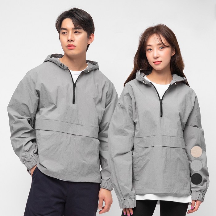 캐럿 남녀공용 후드 바람막이 아노락 대표 이미지 - 캐럿 봄옷 추천