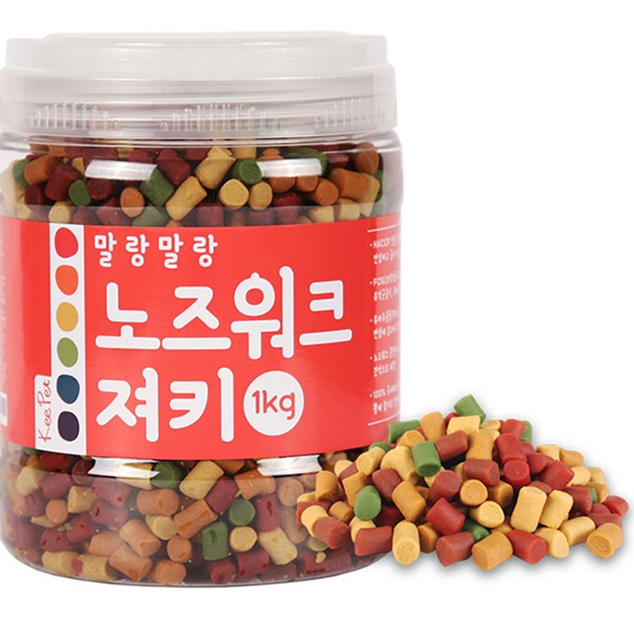 킵펫 말랑말랑 노즈워크 져키 강아지 간식, 혼합맛, 1kg, 1개 킵펫 말랑말랑 노즈워크 져키 강아지 간식, 혼합맛, 1kg, 1개