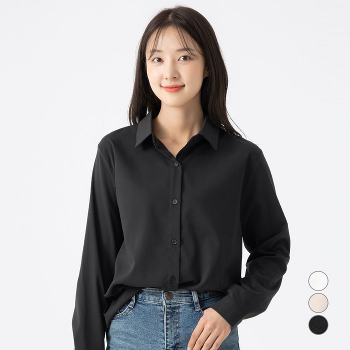캐럿 여성 소프트터치 레귤러핏 셔츠 블라우스 대표 이미지 - 여성 여름 셔츠 추천