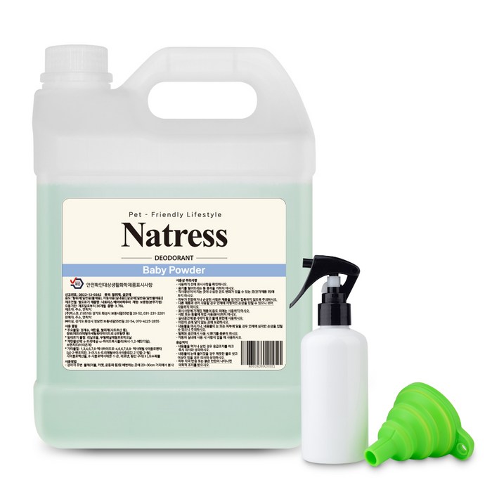 나트리스 강아지 탈취제 베이비파우더향, 3750ml, 1개 대표 이미지 - 개똥 치우기 추천