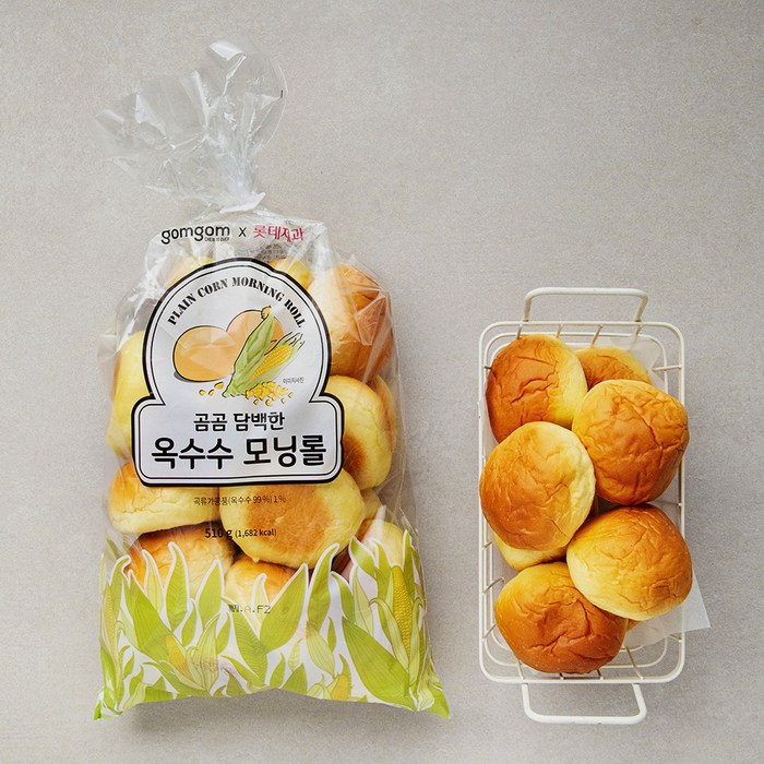 곰곰 담백한 옥수수 모닝롤, 510g, 1개 대표 이미지 - 모닝빵 추천