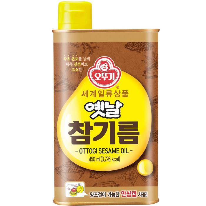 오뚜기 옛날 참기름 450ml, 1개 대표 이미지 - 오뚜기 옛날 추천