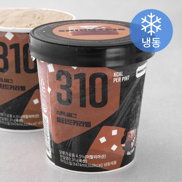 스키니피그 아이스크림 솔티드카라멜 (냉동), 474ml, 1개 대표 이미지 - 카라멜 아이스크림 추천