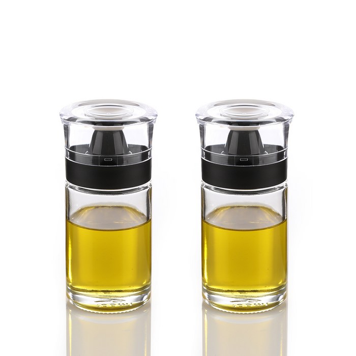 시노글라스 밀폐소스병 소 2p 블랙, 100ml, 1세트 대표 이미지 - 소스통 추천