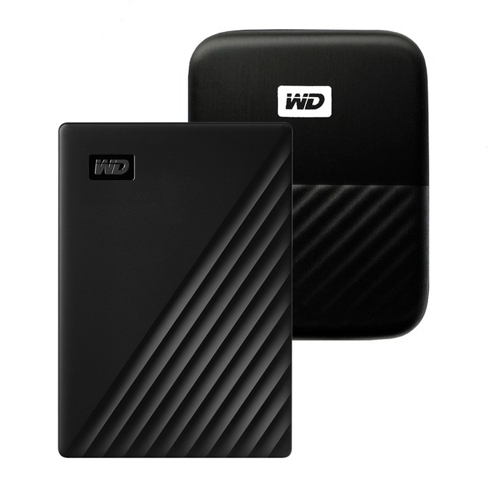 WD My Passport 휴대용 외장하드 + 파우치, 4TB, 블랙 대표 이미지 - 외장하드 4테라 추천