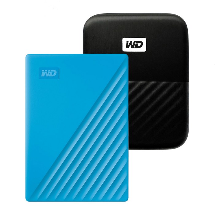 WD My Passport 휴대용 외장하드 + 파우치, 4TB, 블루 대표 이미지 - 외장하드 4테라 추천