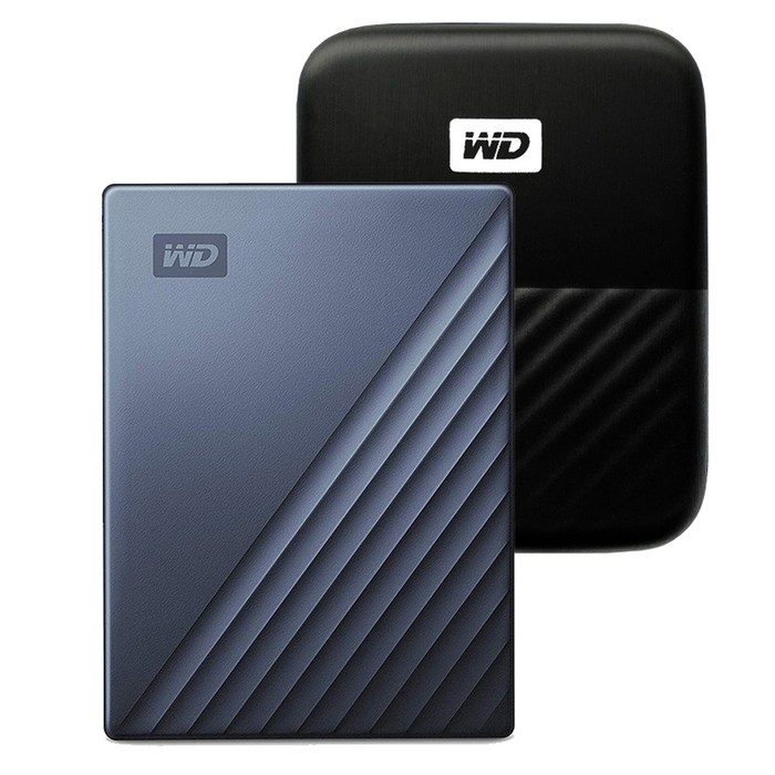 WD My Passport Ultra Type C 휴대용 외장하드 + 파우치, 2TB, 블루 대표 이미지 - 외장하드 2테라 추천