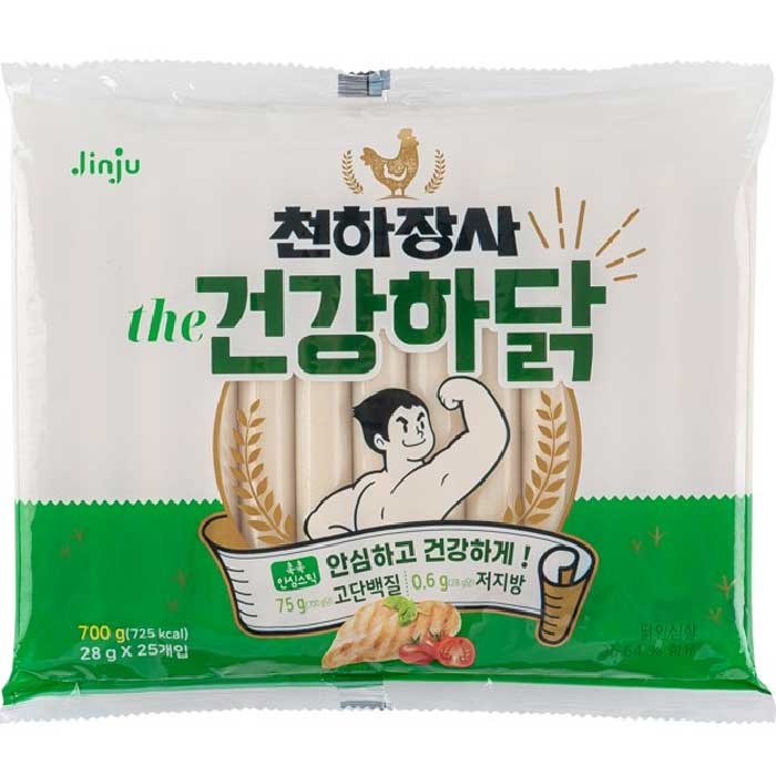 진주햄 천하장사 더 건강하닭 소시지, 700g, 1개 대표 이미지 - 저칼로리 간식 추천