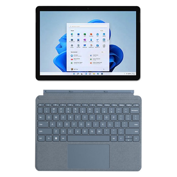 마이크로소프트 Surface Go3 10.5 + 타입커버, 플래티넘(노트북), 아이스블루(커버), 코어i3, 128GB, 8GB, WIN11 Home, 8VC-00010 대표 이미지 - 서피스 프로 추천