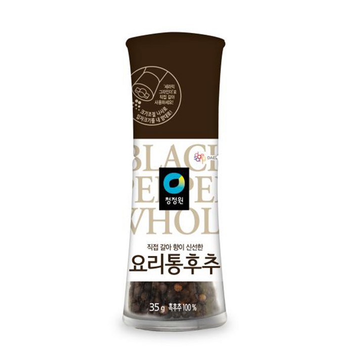 청정원 직접갈아 향이 신선한 요리 통후추, 35g, 1개 대표 이미지 - 허브솔트 추천