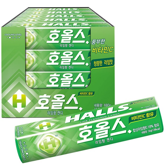 호올스 스틱 캔디 라임, 34g, 20개 대표 이미지 - 입가심 추천