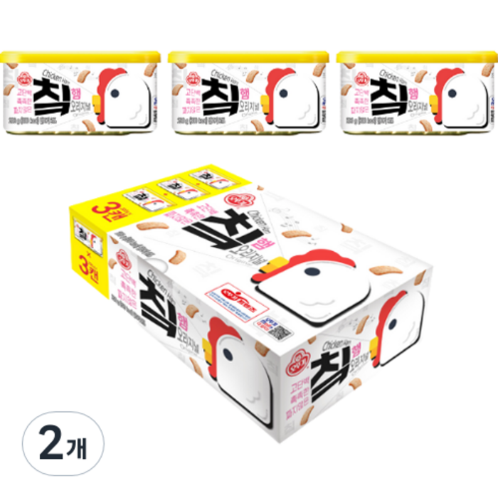 오뚜기 칰햄 오리지널 3p, 600g, 2개 대표 이미지 - 닭가슴살 햄 추천