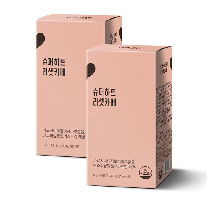 슈퍼하트 리셋카페 다이어트 커피, 84g, 2박스 대표 이미지 - 다이어트 아메리카노 추천