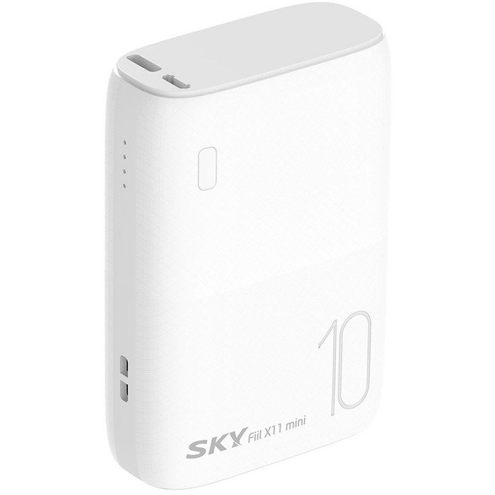 스카이 필 X11 미니 보조 배터리 10000mAh C타입 화이트 SKY-X11PD 대표 이미지 - 보조배터리 5000 추천