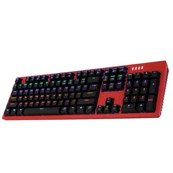 앱코 축교환 측면 RGB 라이팅 이중사출 게이밍 기계식 키보드 갈축, K516, 레드, 일반형 대표 이미지 - 프로그래밍 키보드 추천