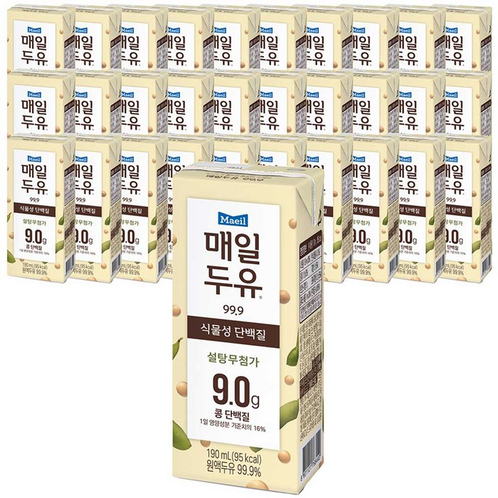 매일유업 매일두유 99.9, 190ml, 48개 대표 이미지 - 귀리우유 추천