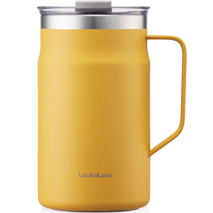 락앤락 메트로 머그 LHC4282, 옐로우(LHC4282YEL), 600ml 대표 이미지 - 뚜껑있는 머그컵 추천