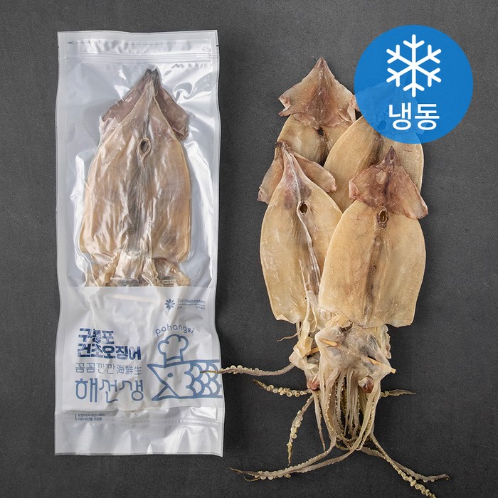 포항시인증 구룡포 건오징어 국산 (냉동), 380g(특대4미), 1개 대표 이미지 - 동해소주 추천