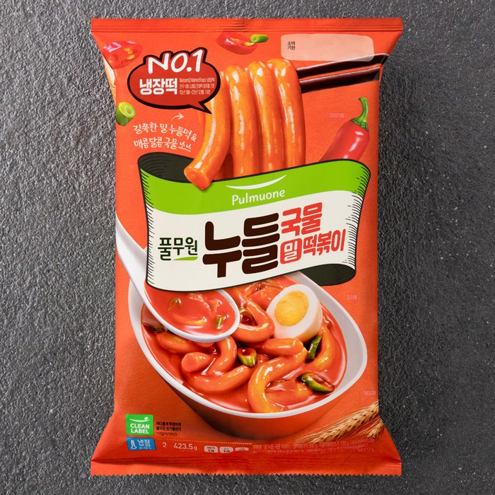 풀무원 밀 누들 국물떡볶이 2인분, 423.5g, 1개 대표 이미지 - 분식 추천