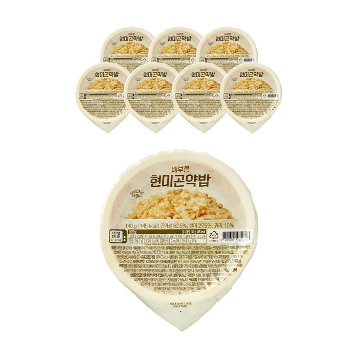 그로서리서울 배부른 현미곤약밥, 140g, 8개 대표 이미지 - 곤약밥 추천