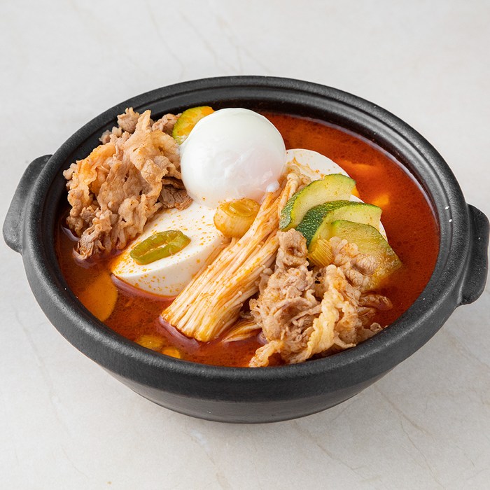 프레시지 더큰 우삼겹 순두부찌개, 1215g, 1개 대표 이미지 - 홈파티 음식 추천