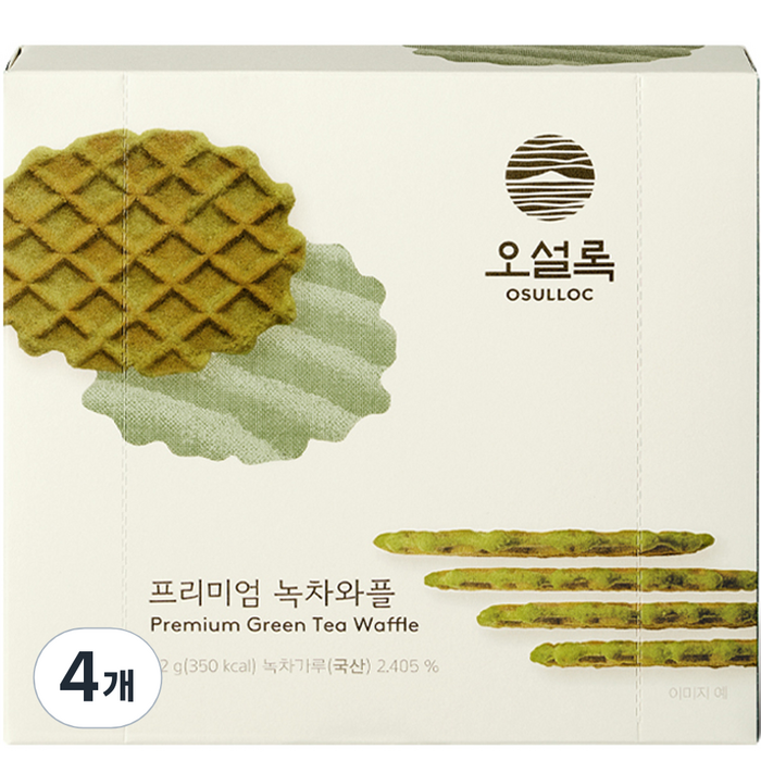 오설록 프리미엄 녹차와플, 72g, 4개 대표 이미지 - 오설록 과자 추천