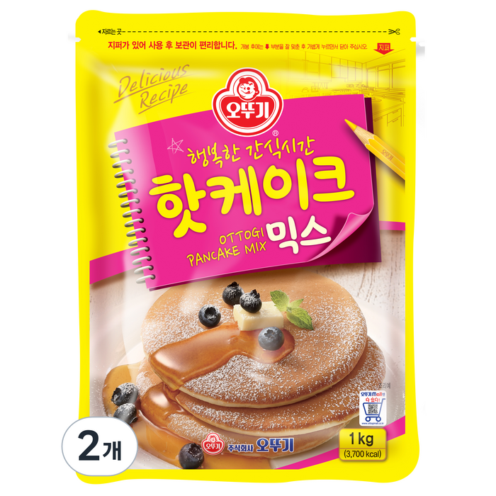 오뚜기 핫케이크믹스500g, 1kg, 2개 대표 이미지 - 수플레 팬케이크 추천