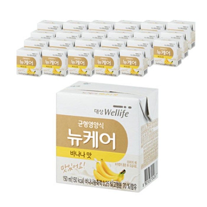 뉴케어 바나나맛 아셉틱 환자영양식, 24개, 150ml 대표 이미지 - 뉴케어 영양식 추천