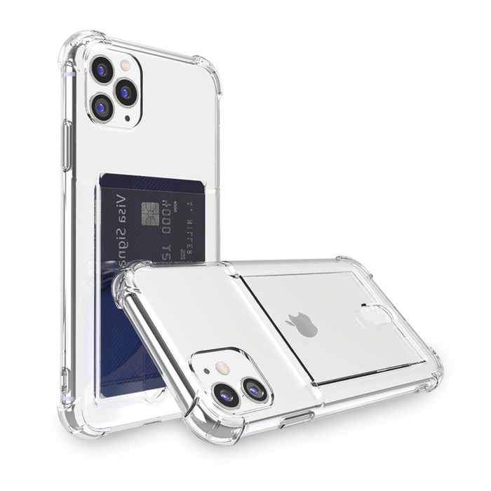 Imcrazy Ice Fit Add on 실리콘 범퍼 카드 휴대폰 케이스 대표 이미지 - 아이폰 범퍼케이스 추천