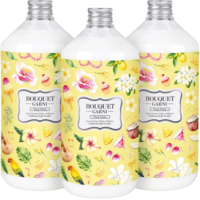부케가르니 딥퍼퓸 섬유유연제 일랑일랑 본품, 1000ml, 3개 대표 이미지 - 부케가르니 추천