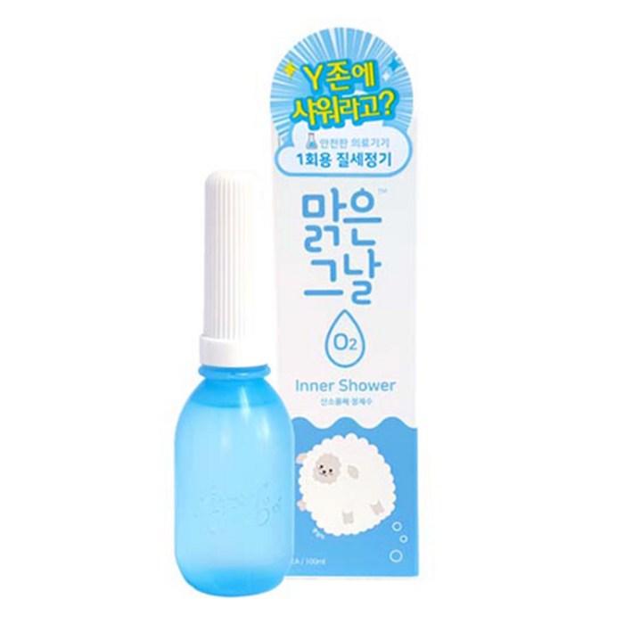 맑은그날 산소함유 일회용 여성청결 질세정기, 100ml, 1개 대표 이미지 - Y존 냄새 추천