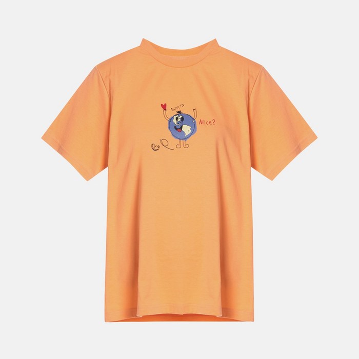 나이스클랍 여성용 핸드 페인팅 그래픽 티셔츠